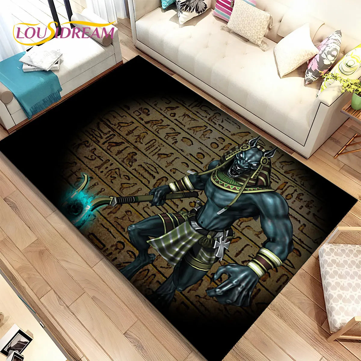 Egypt Anubis Horus Mythology Non-Slip Area Rugs