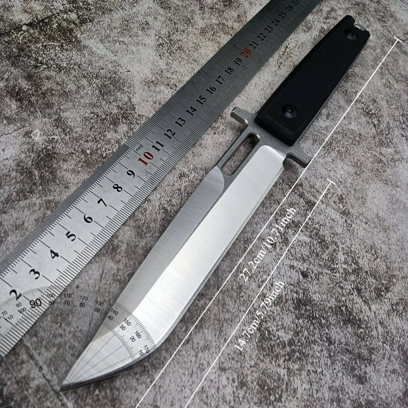 Fixed Blade Knife Cleaver Blade Anti-slip Handle