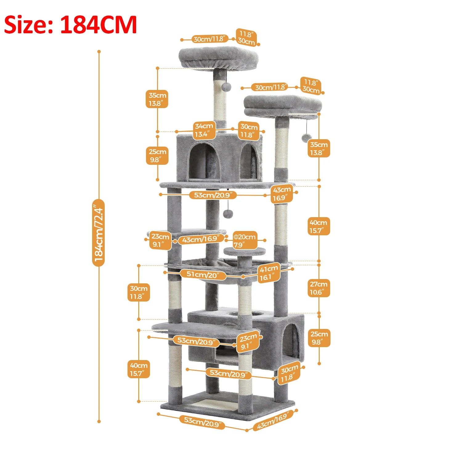 Large Cat Tree and Tower for Indoor Cats