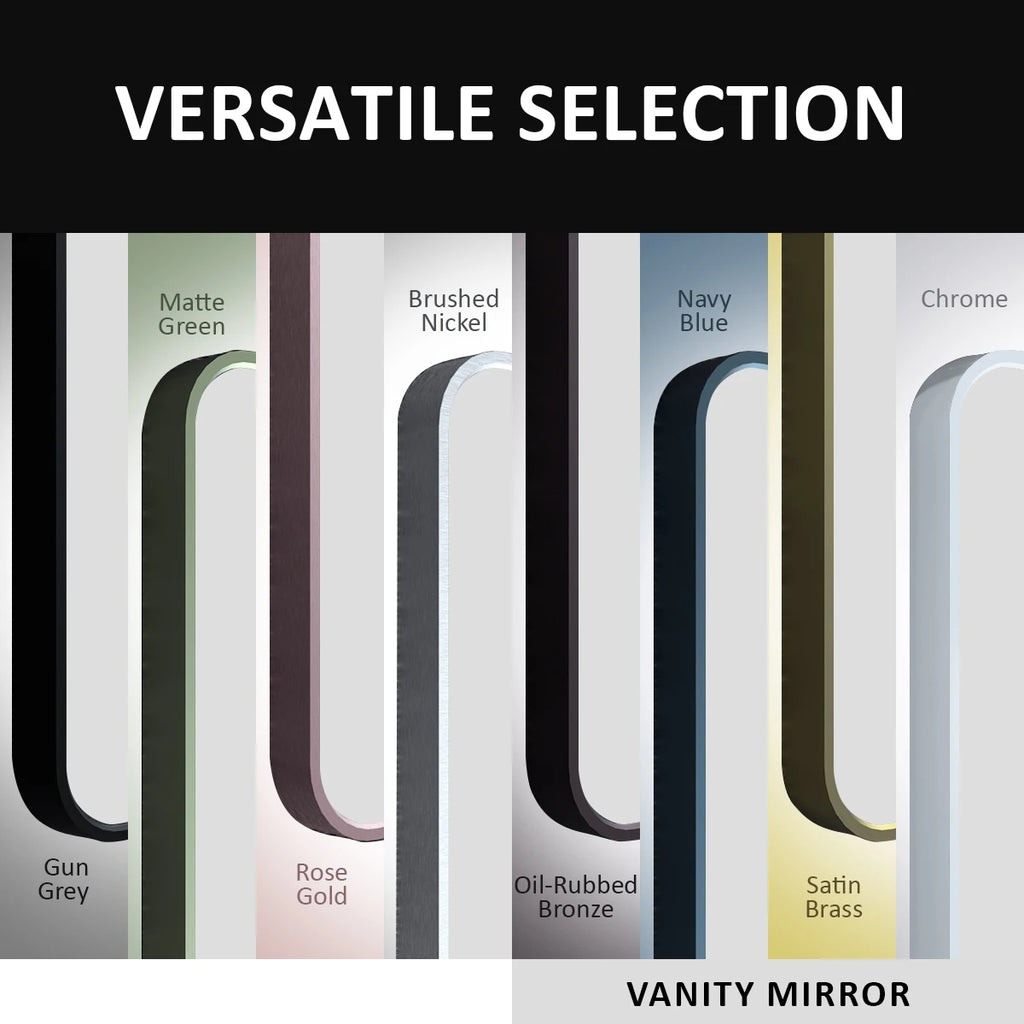 Matte Black Rectangle Wall Mirror