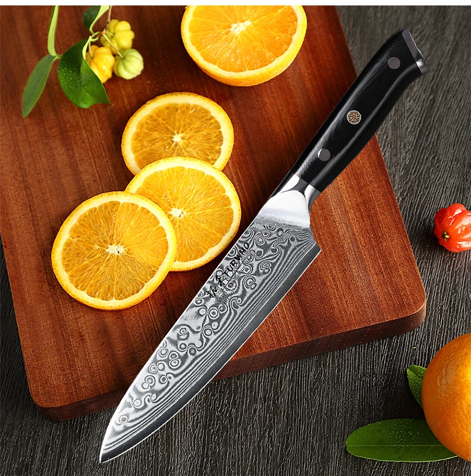 5" 67 Layer Damascus Steel Peeling, Vegetable Knife