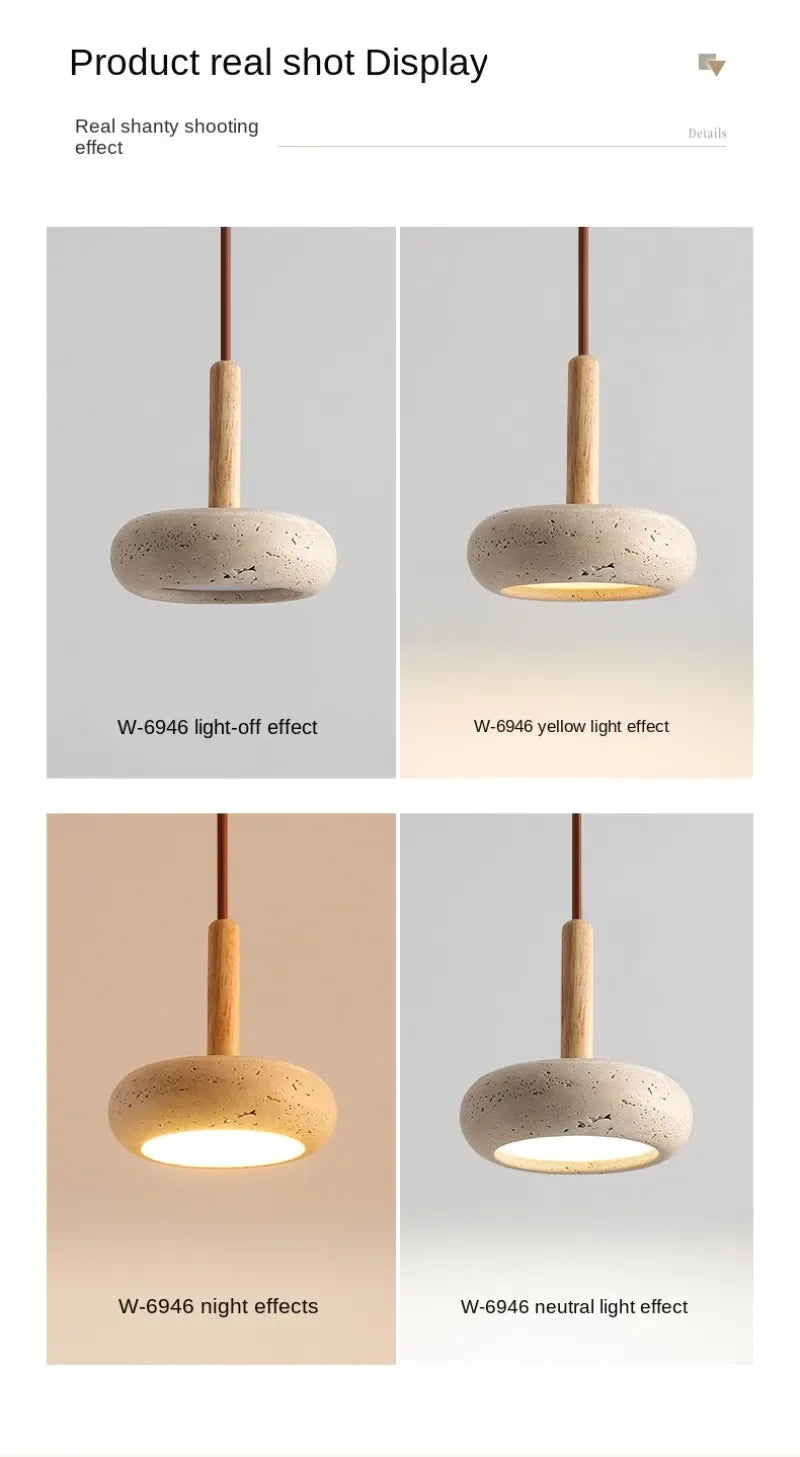 Stone Pendant LED Lamps, Bedroom, Bathroom, Dining Room