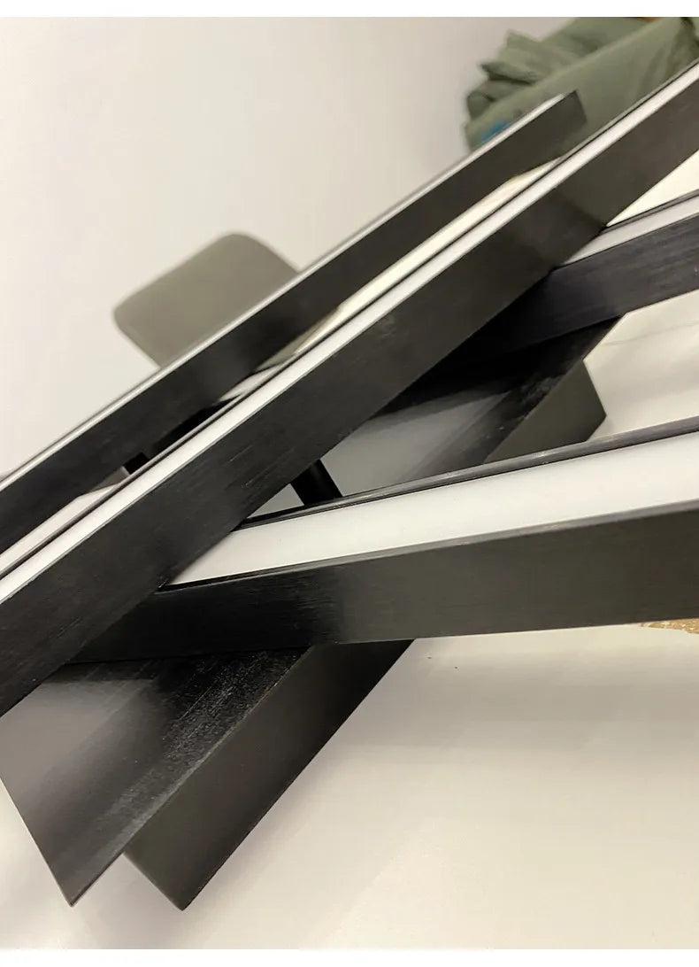 square led ceiling lamp, strip lights, black, white