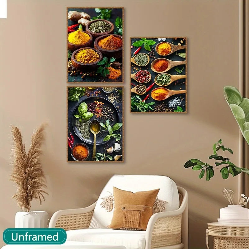 3-Piece Set Contemporary Canvas Wall Art
