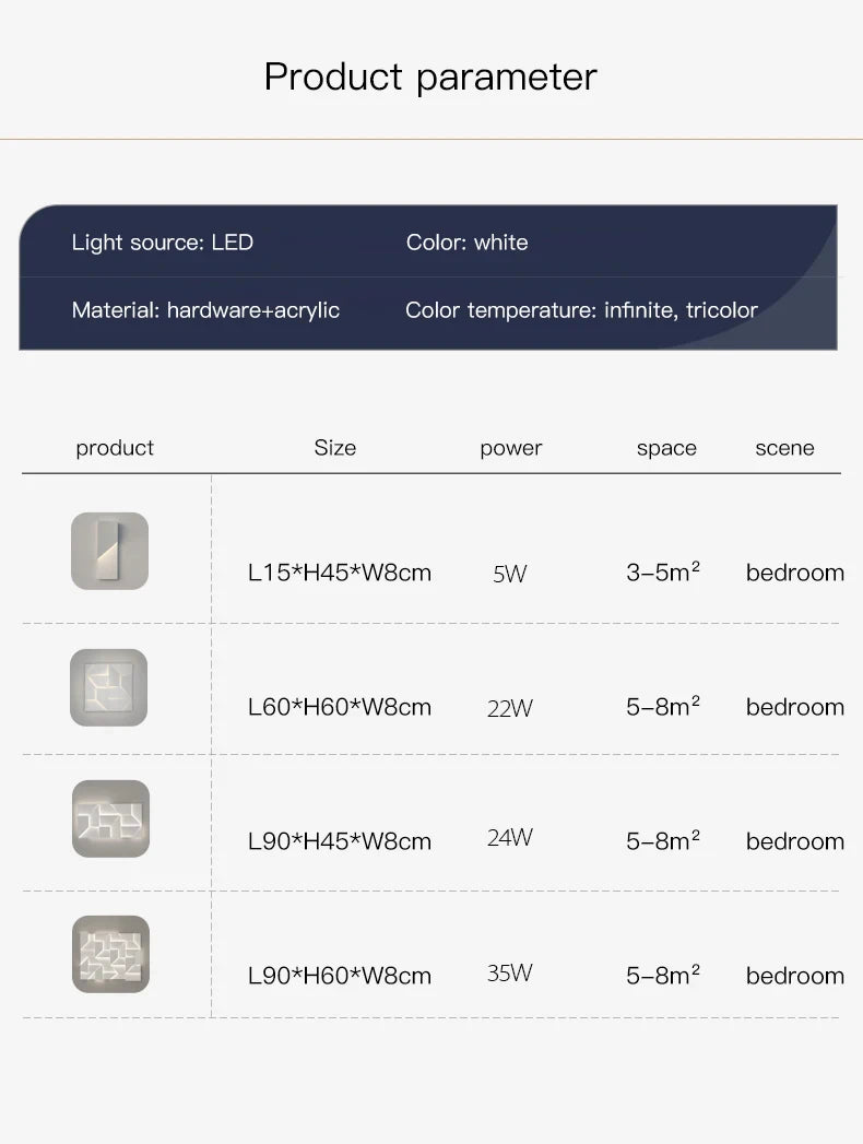 Art Design Led Wall Lighting Fixture