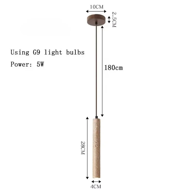 Yellow Travertine pendant lights living room, bar, Bedroom