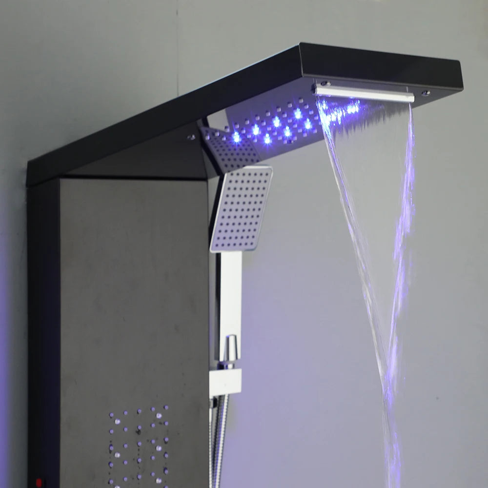 Shower Tower Waterfall Shower Head, Body Massage Jet