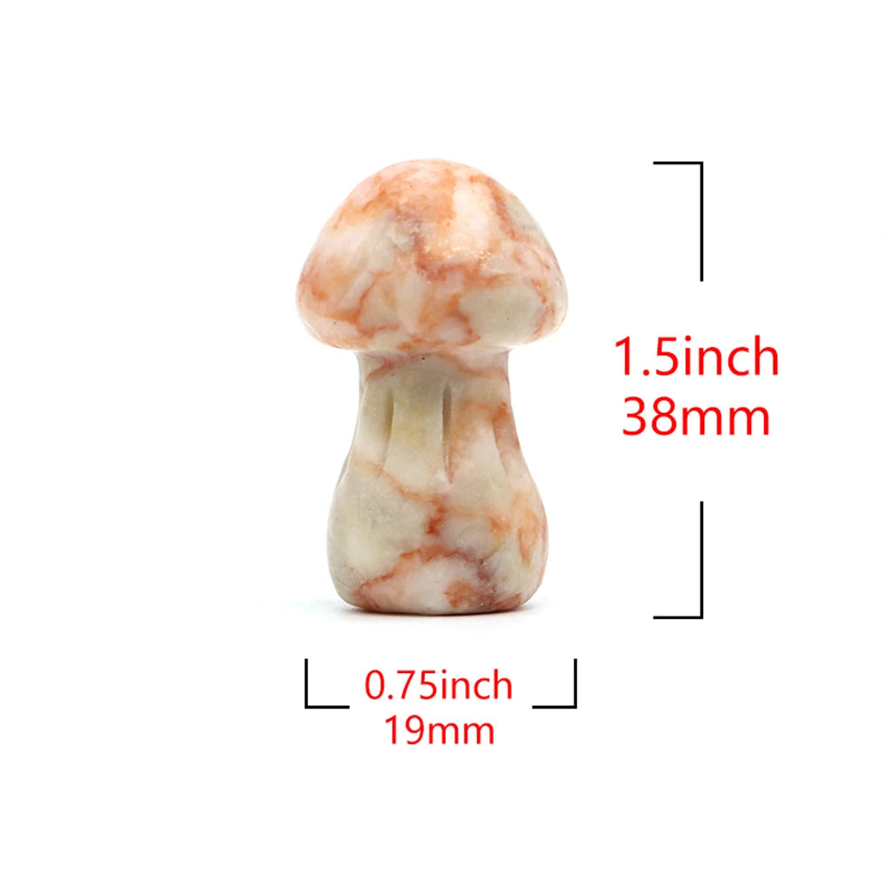 1.5" Crystal Mushroom Mineral Healing Home Decoration