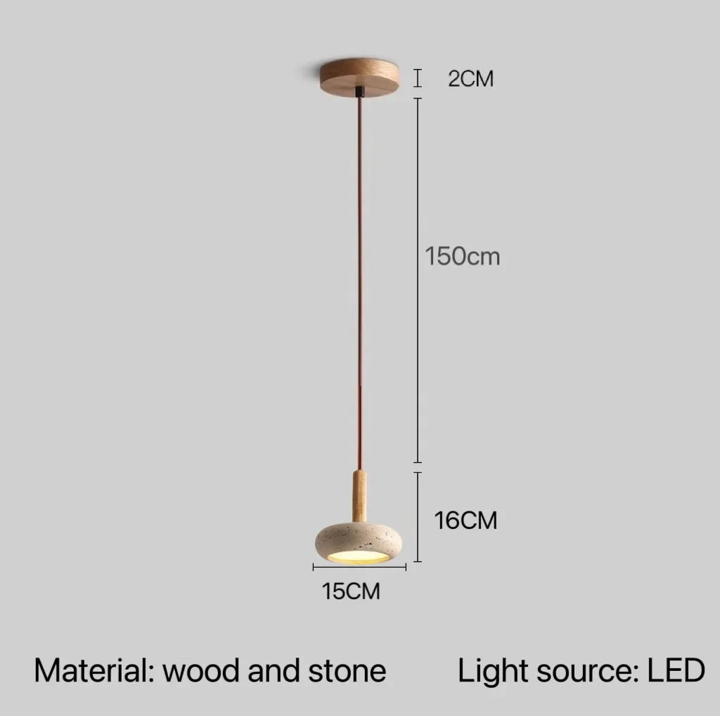 Stone Pendant LED Lamps, Bedroom, Bathroom, Dining Room