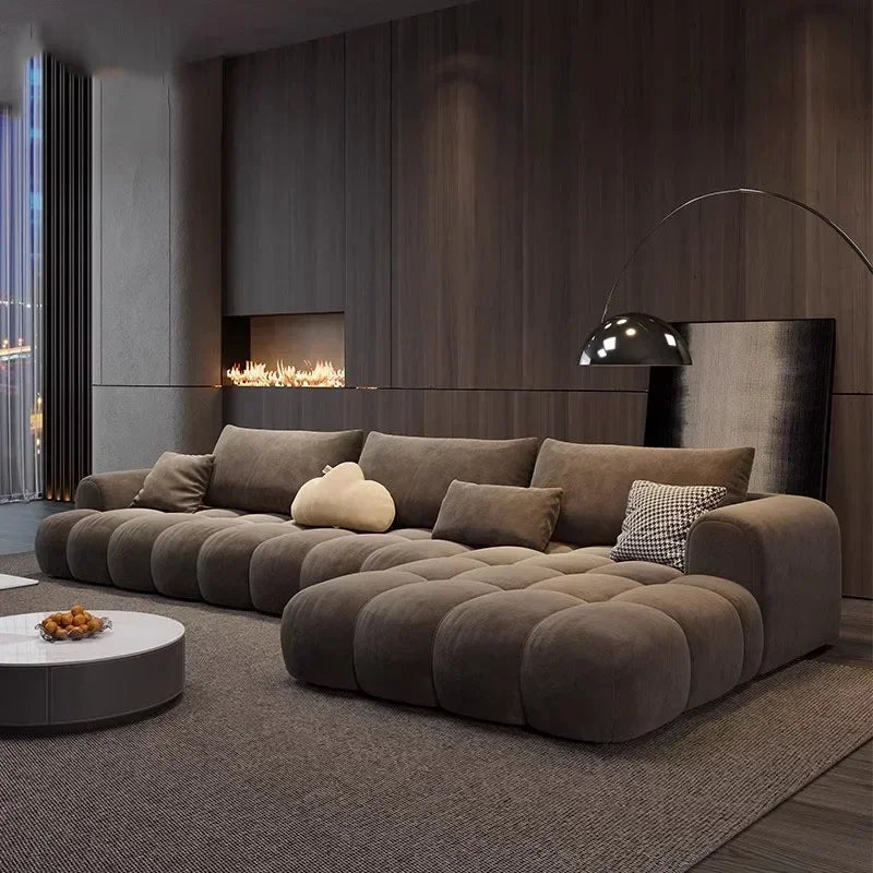 Brown Floor Recliner Sofa Bed