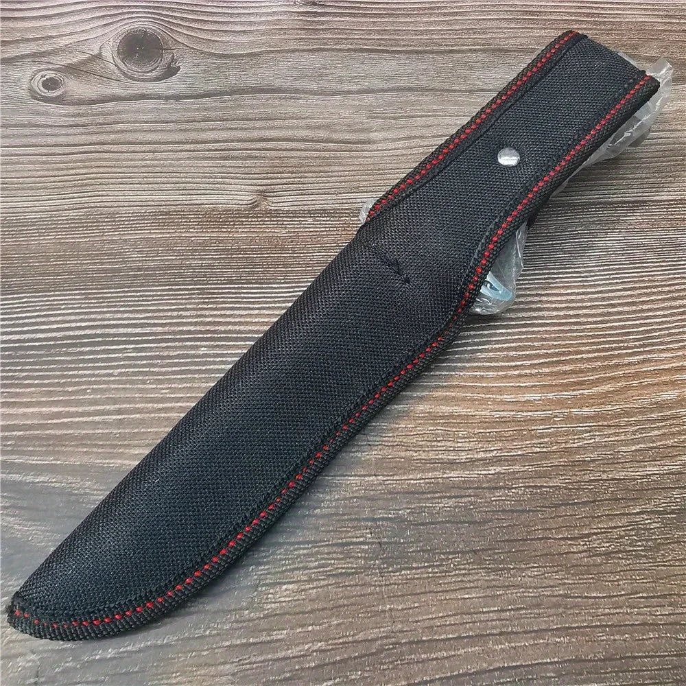 10.4" Fixed Blade Knife Wood Handle, Sheath