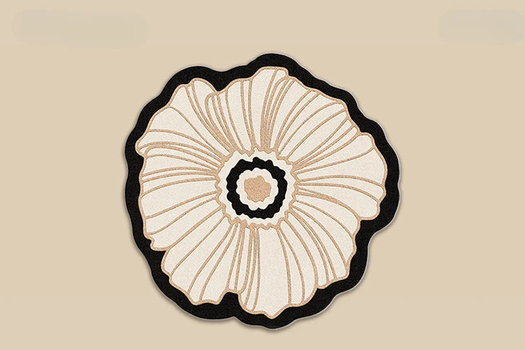 Irregular Shape, Decoration Flower Pattern Carpet, Anti-Slip