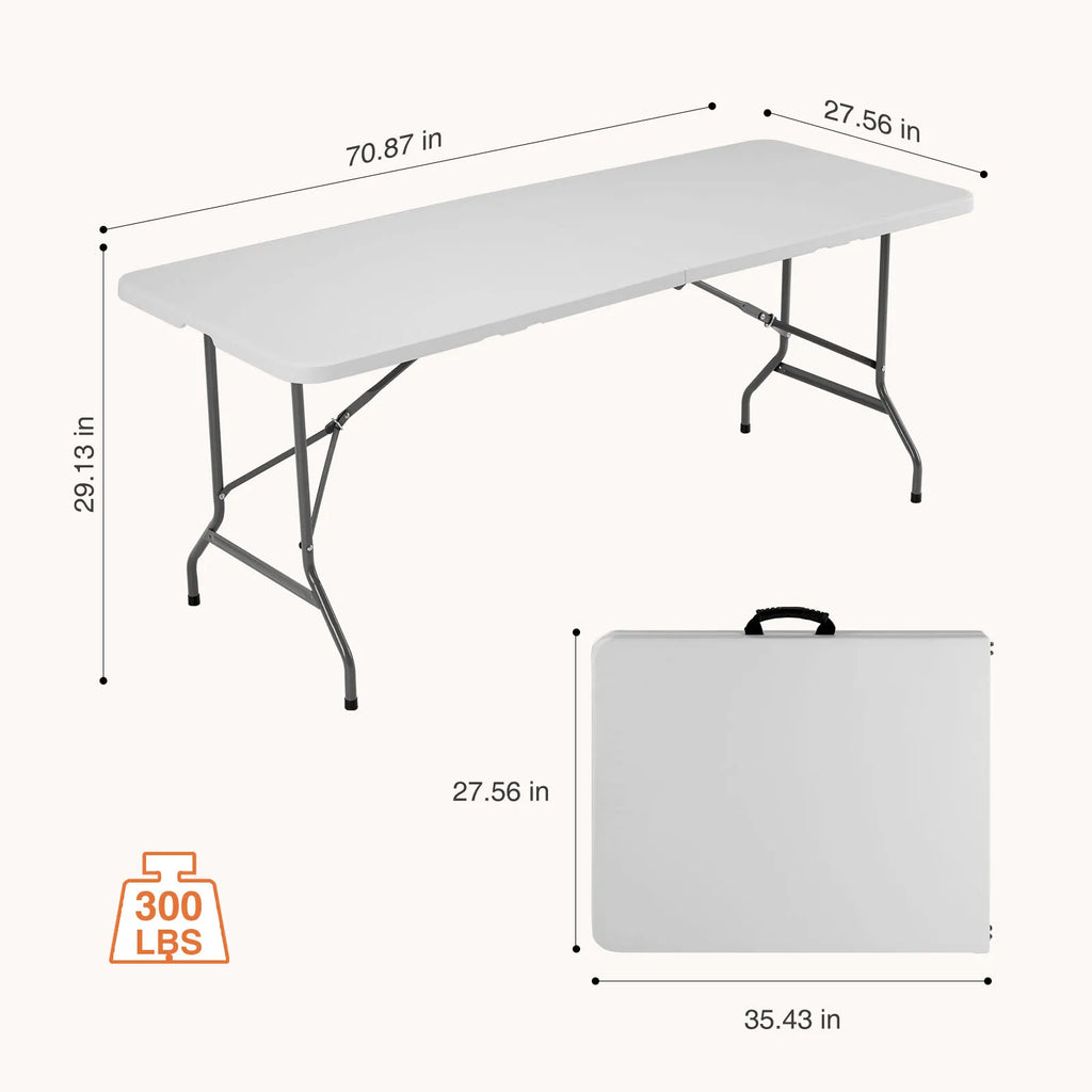 Folding Outdoor, Indoor Foldable Table, Carrying Handle