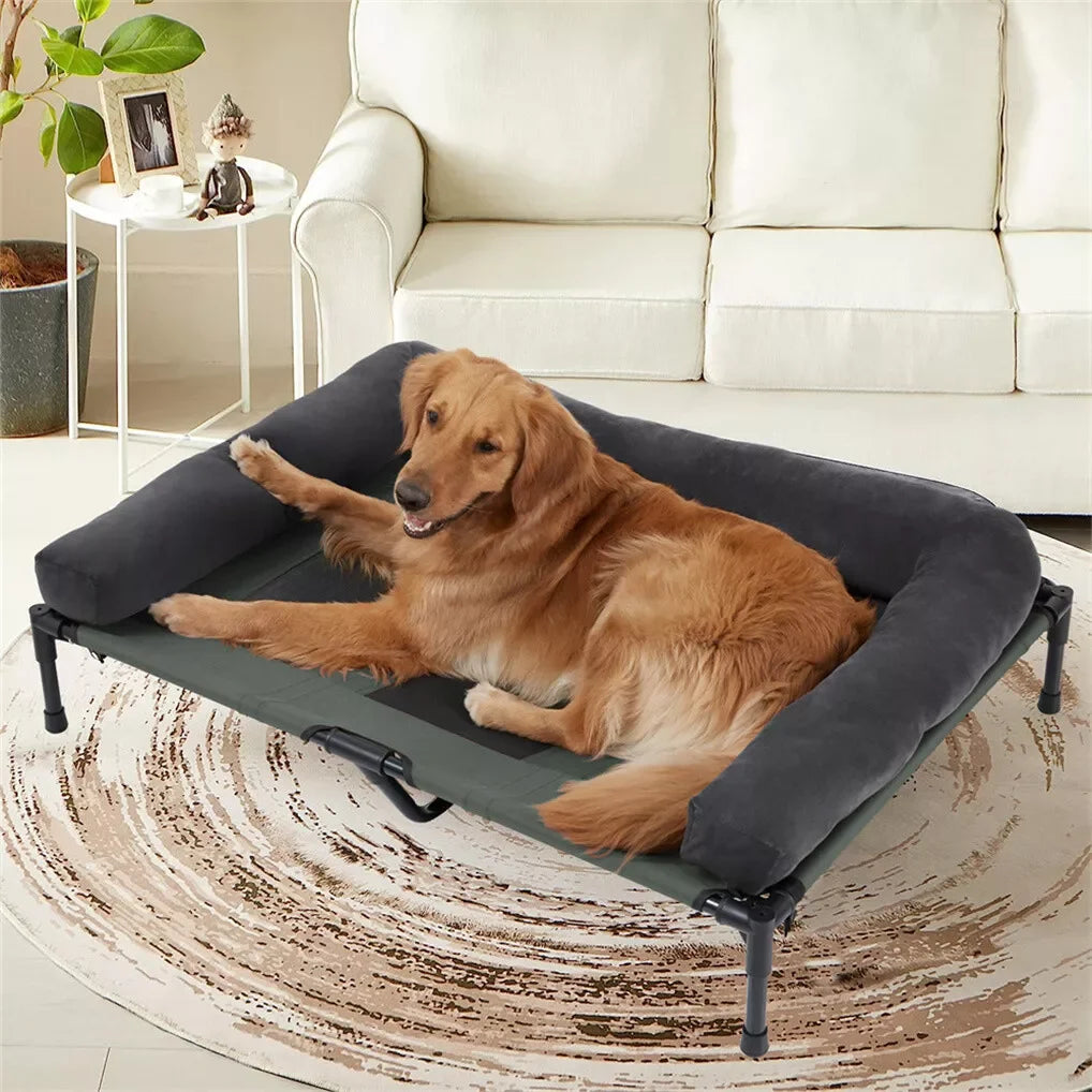 Elevated Dog Bed, Cooling Raised Pet Lounger