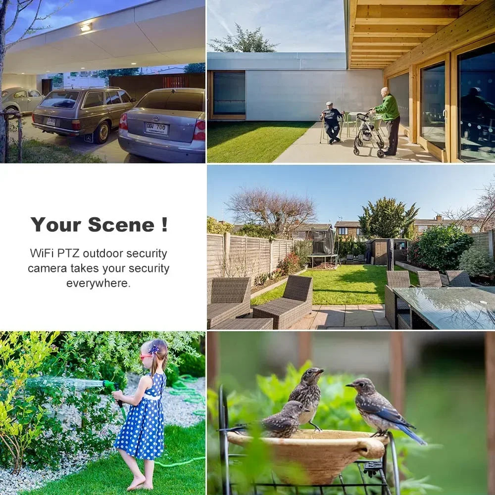 Camera Dual Lens Outdoor CCTV Security Protection