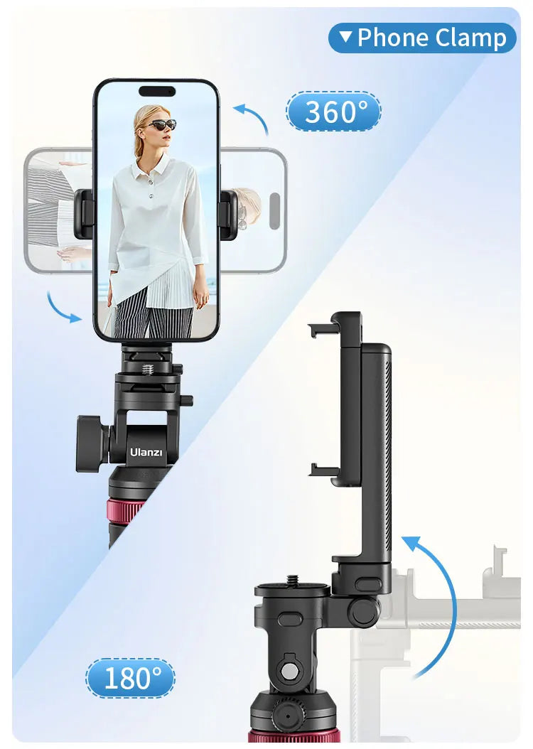 Camera Tripod, Bluetooth Remote, Double Cold Shoe Gimbal