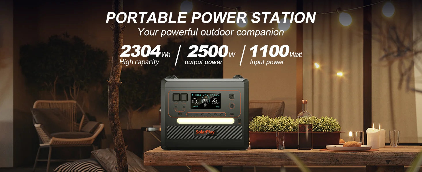 2500W 2400W LiFePO4 Battery Power Bank Generator