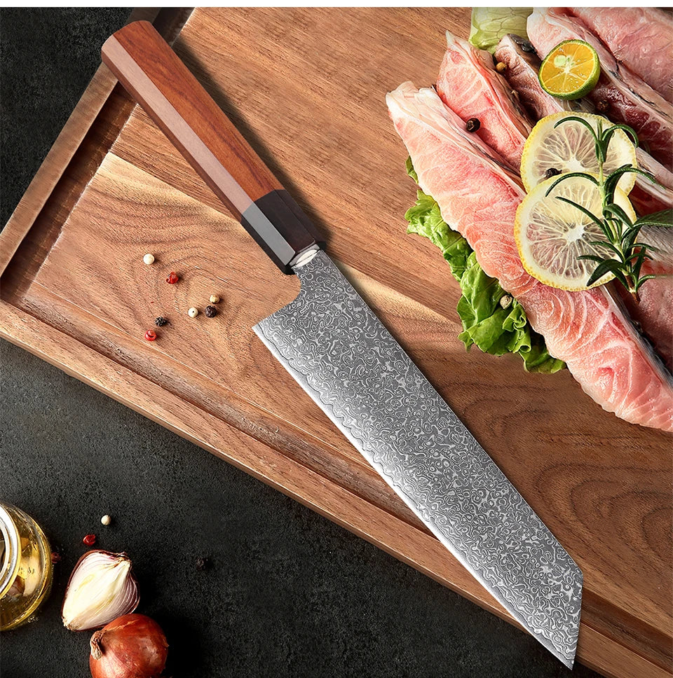 8.2-inch Japanese Kiritsuke Knife Damascus Steel