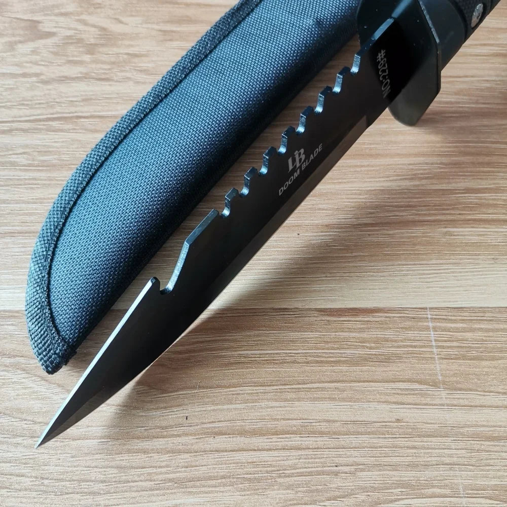 Stainless Steel Knife Set: Fixed & Folding Blades, Sheath