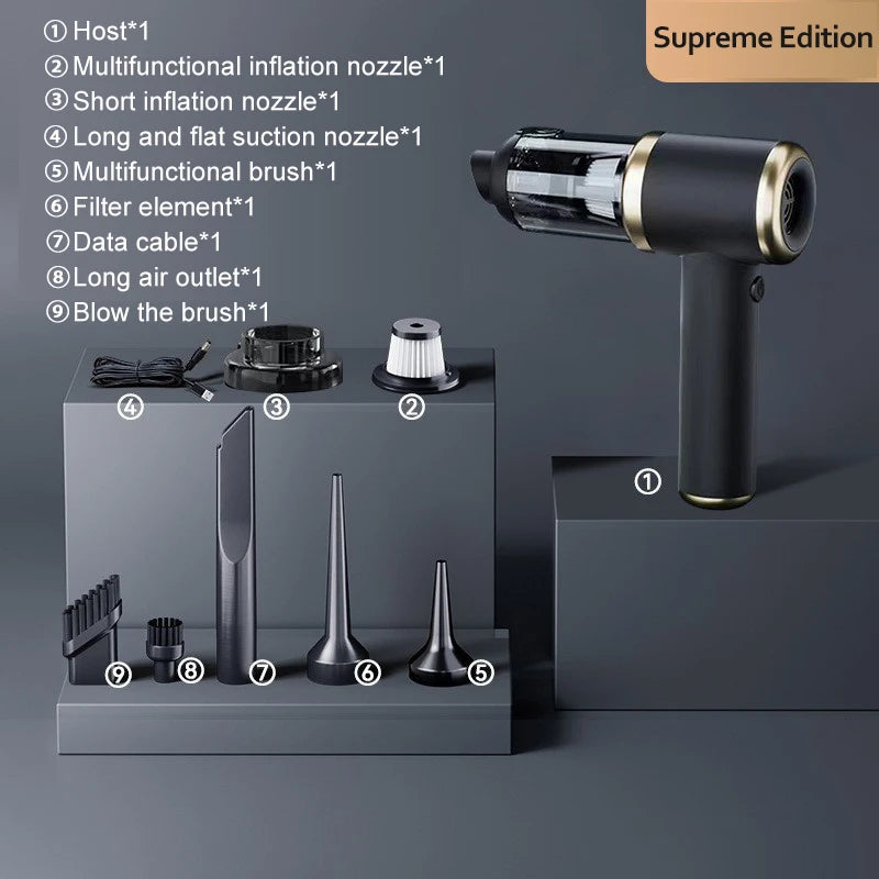 Suction and Blowing Mini Car Vacuum Cleaner