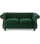 Loveseat Sofa. Beige, Grey, Emerald, Blackberry