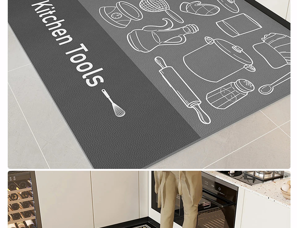 Waterproof, Oil-proof, Non-slip Floor Mats, Area Rugs