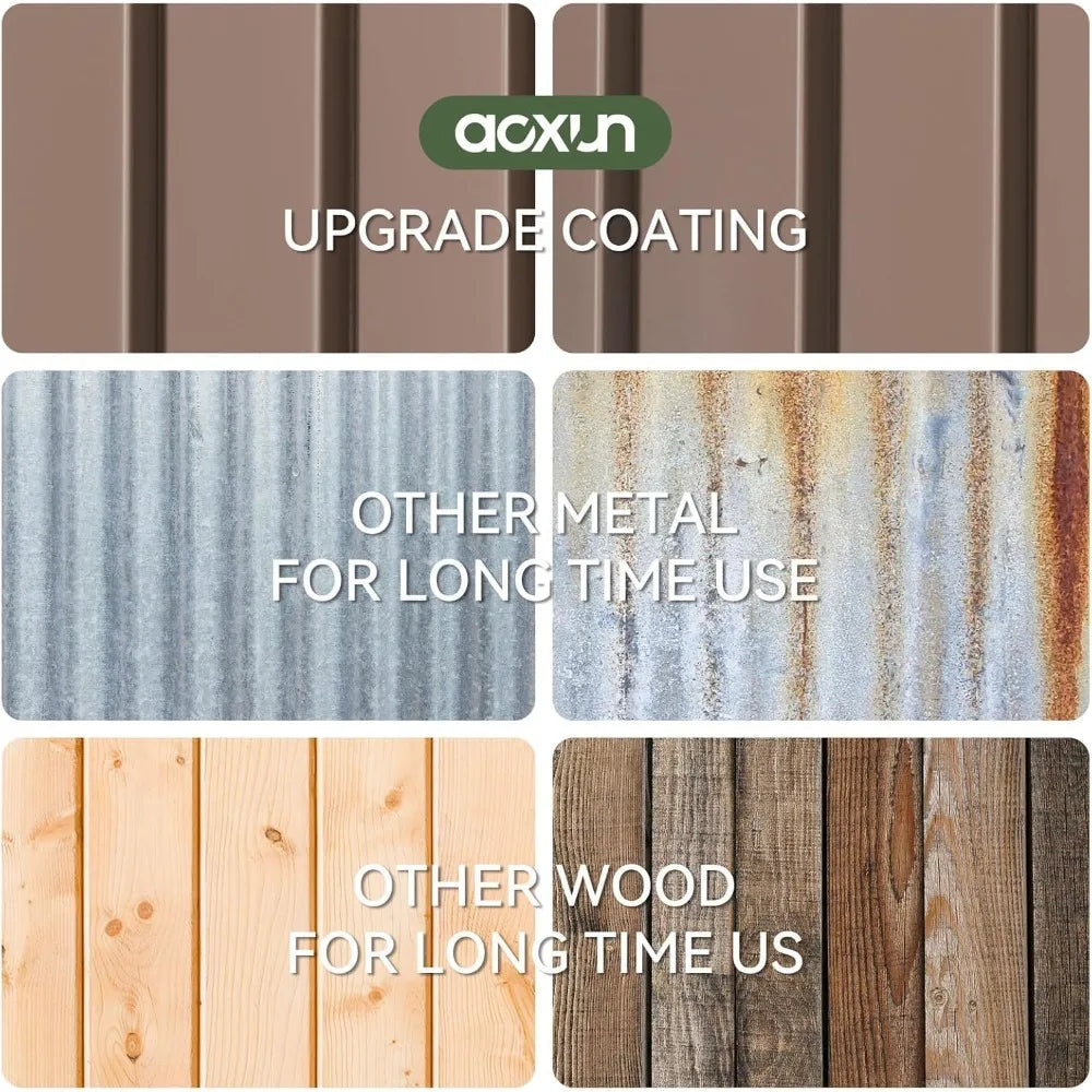 10 x 12FT Outdoor Storage Shed, Double Hinged Doors