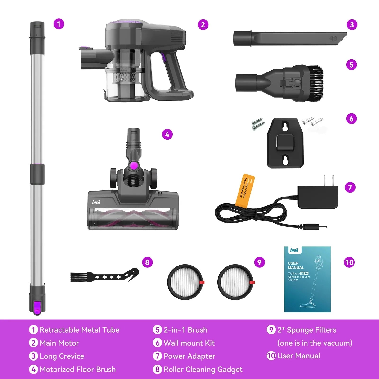 Cordless Lightweight Stick Handheld Vacuum Cleaner