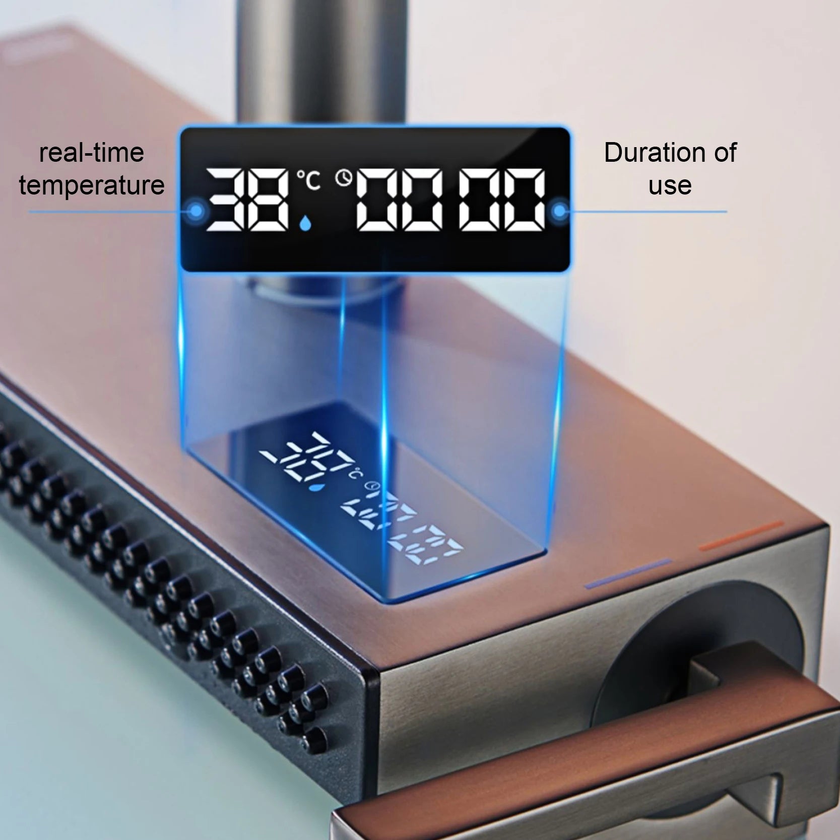 LED Digital Display Kitchen Faucet, 3 Modes Spray