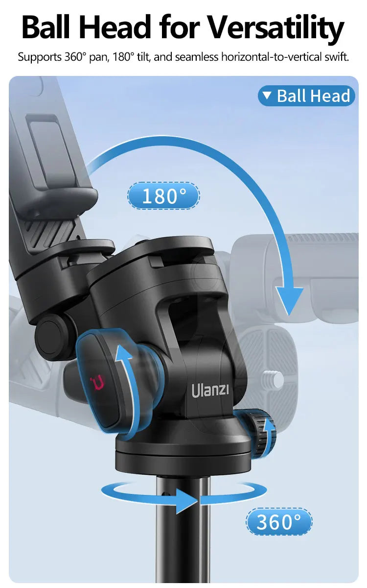 Camera Tripod, Bluetooth Remote, Double Cold Shoe Gimbal