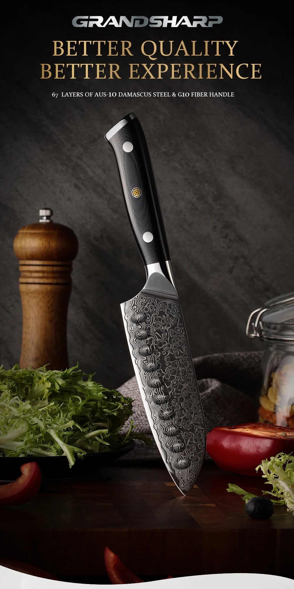 5 Inch Japanese Damascus Steel Kitchen Knife