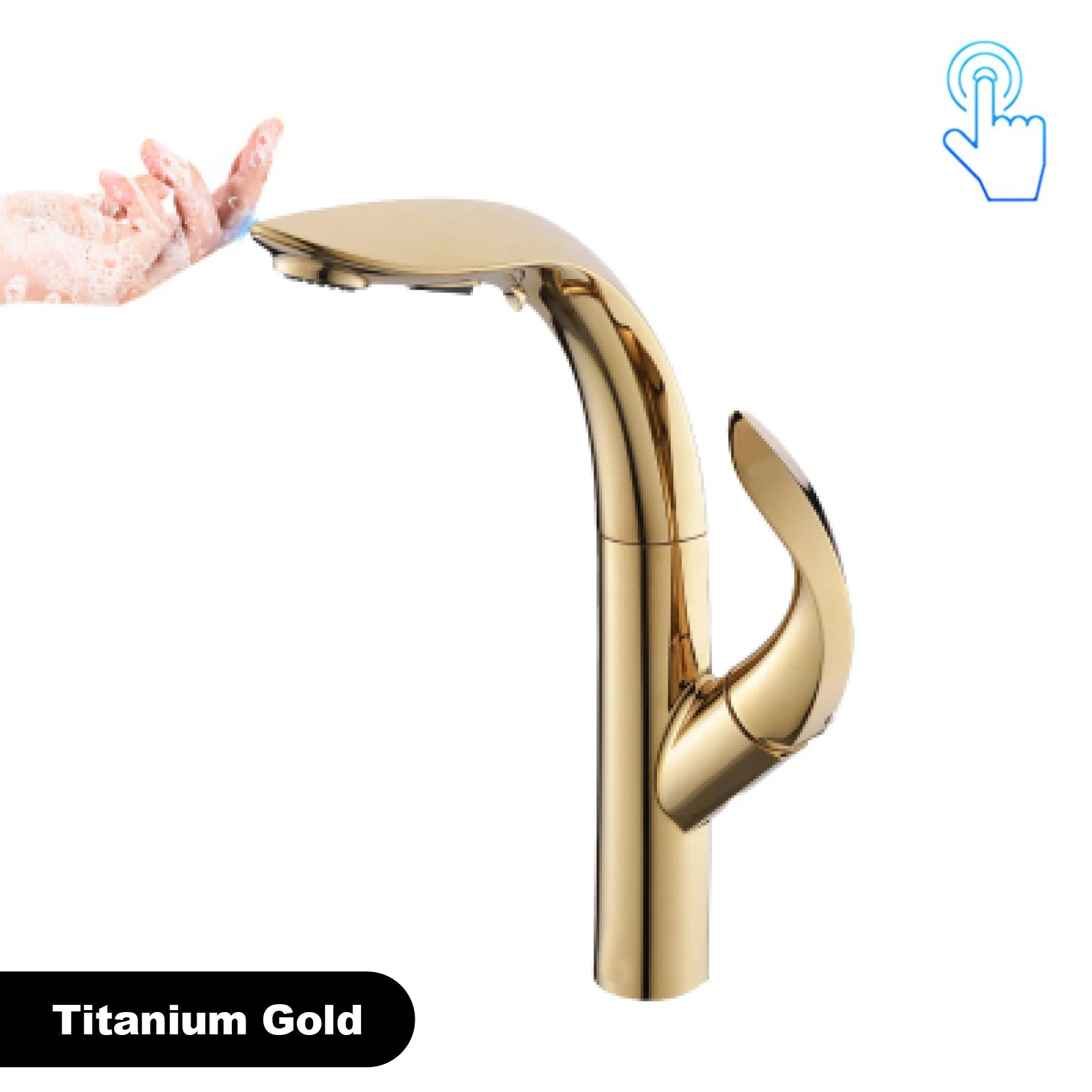 gold kitchen faucet, pull-out, 2 function Sprayer