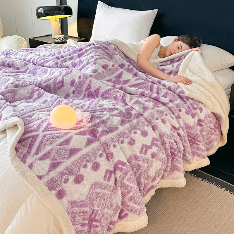 Fleece Blanket, Artificial Wool, Various Colors, Sizes