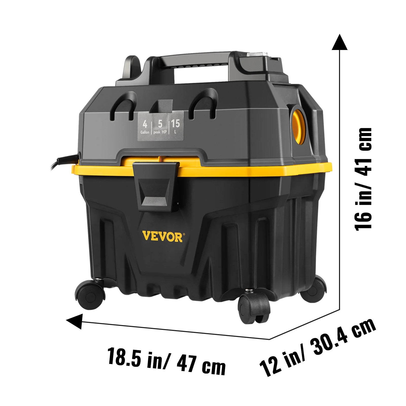 Portable Wet, Dry Vacuum Cleaner, 15L, 1200W