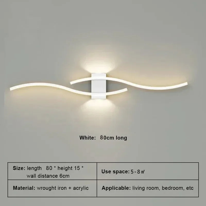 LED Wall Lamp, Smart Remote Control, Adjustable Color