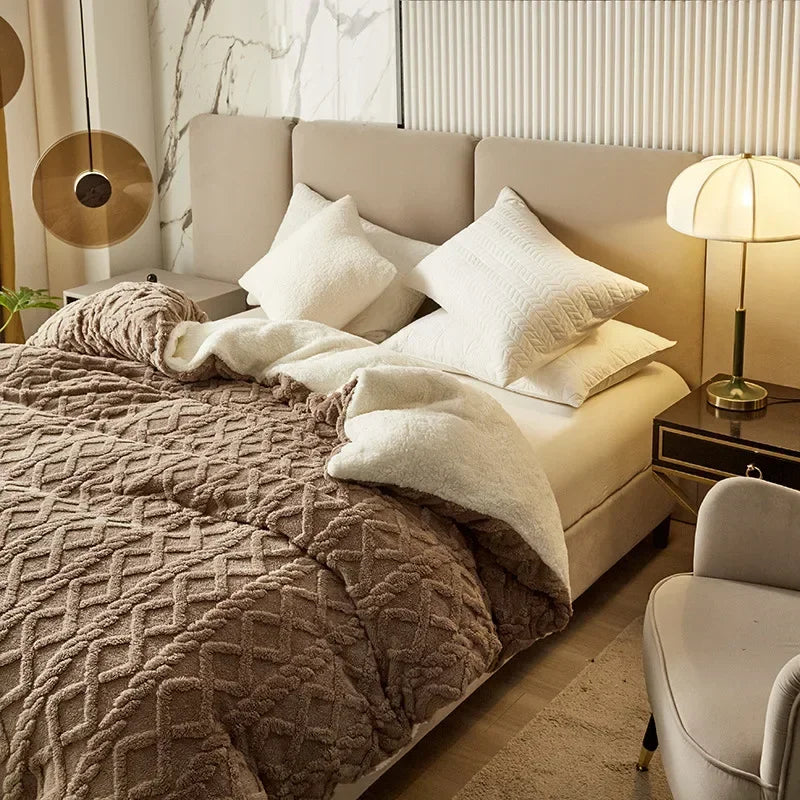 Artificial Fleece, Quilt Blanket, Various Colors, Sizes