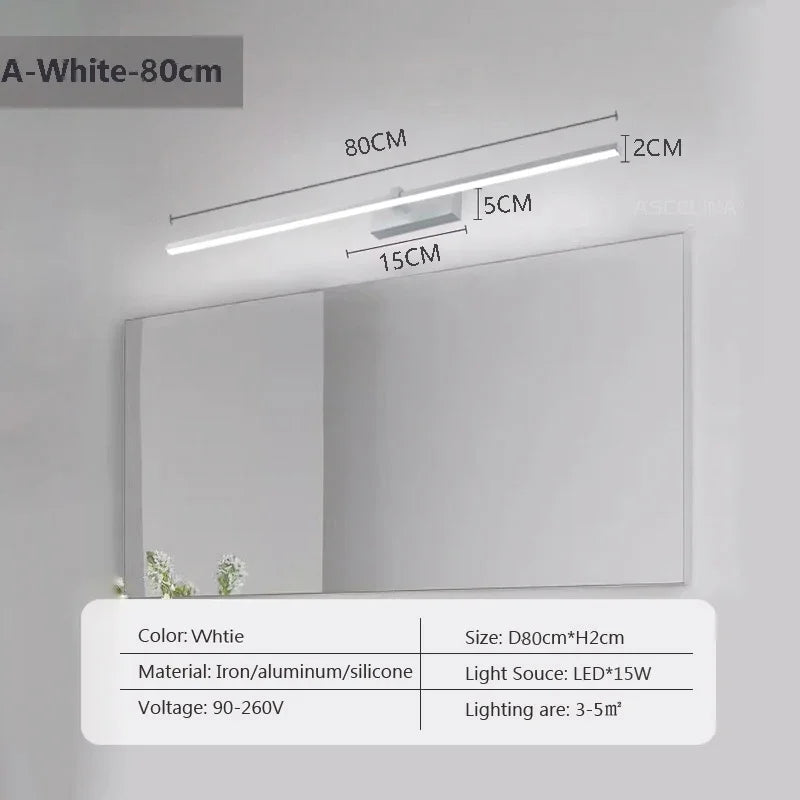 LED, 40/80/100cm Long Strip Light, Black, White