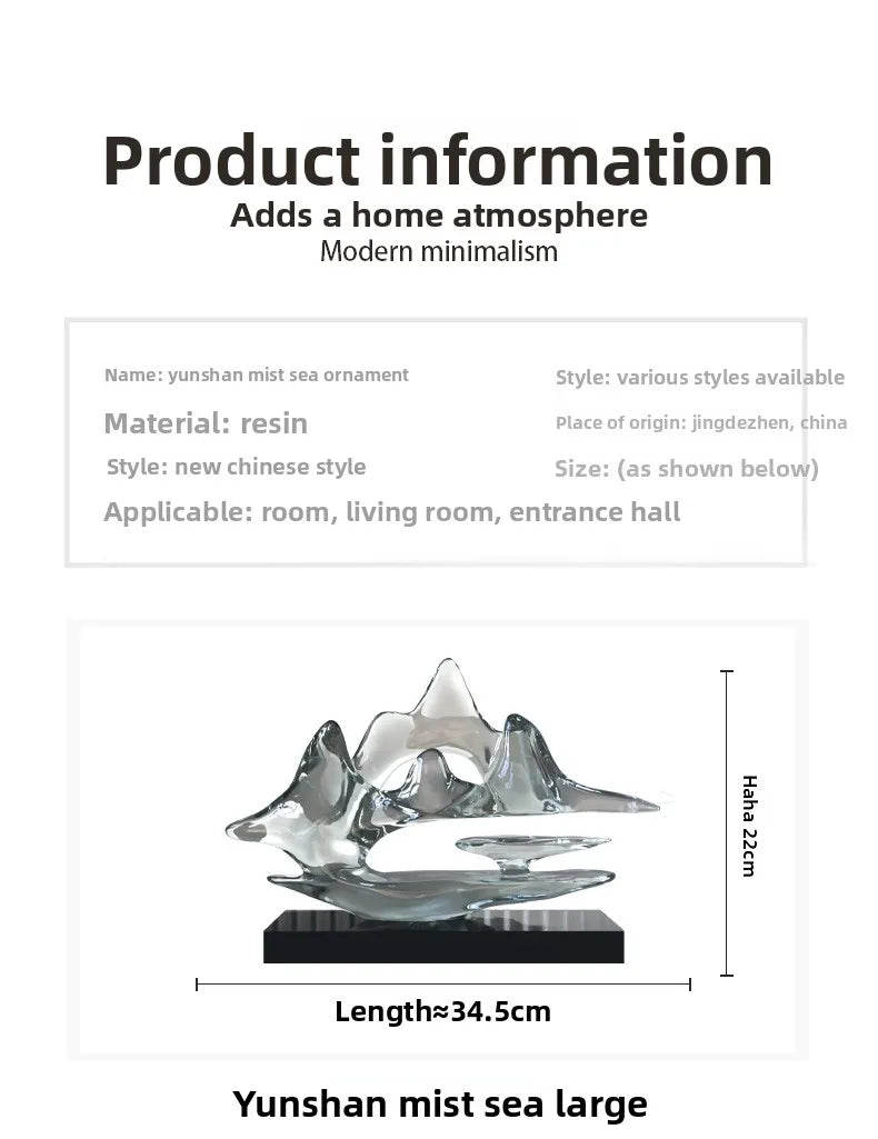 Transparent Resin Statue Decoration, Two Sizes