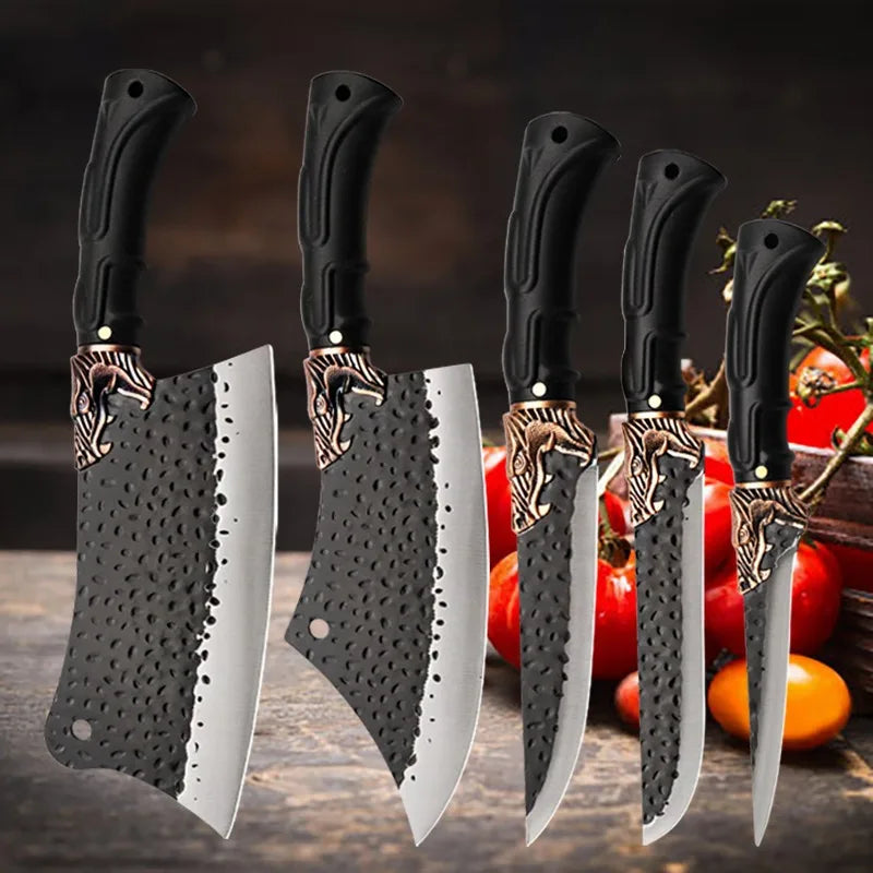 1PCS 6PCS 7PCS Professional Stainless Steel Chef Knife Set