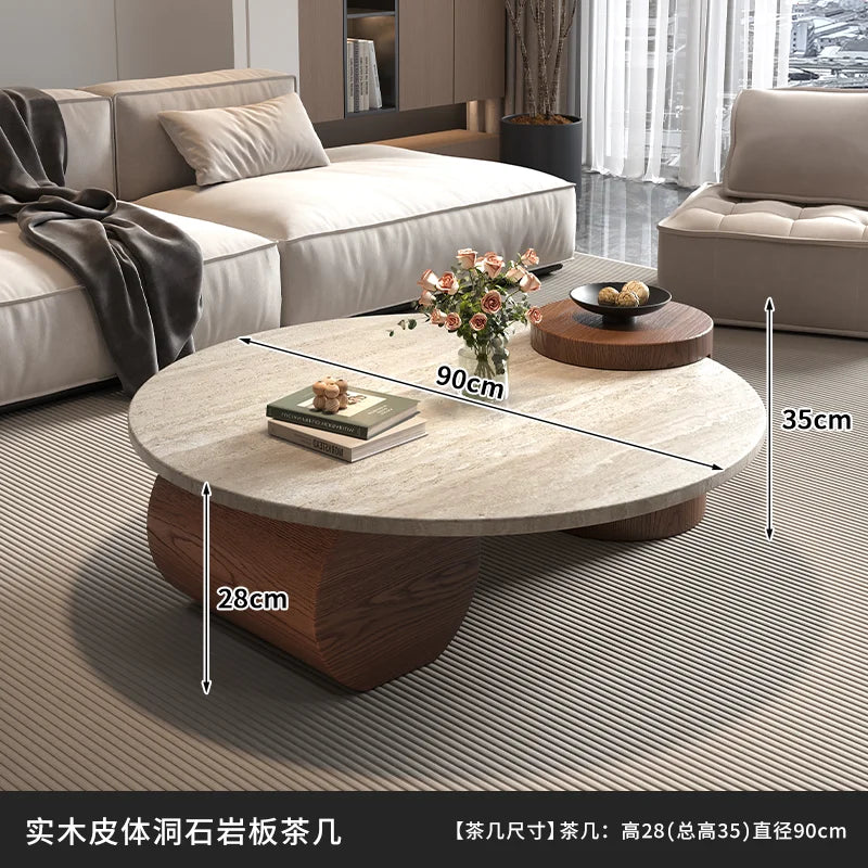 Wood Coffee Table Minimalist Unique Mesa Auxiliar