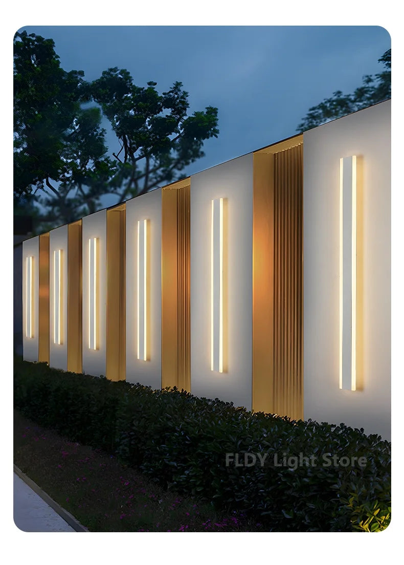 Long Strip Outdoor Waterproof Wall Garden Lights