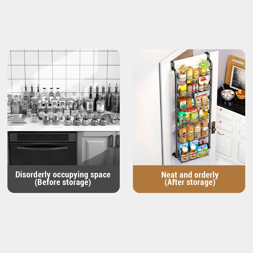 Over The Door Storage Organizer, Metal Hanging Shelf