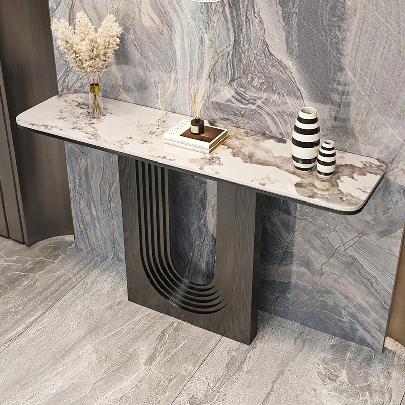 Space Saving Drawer Console Tables, Marble Top