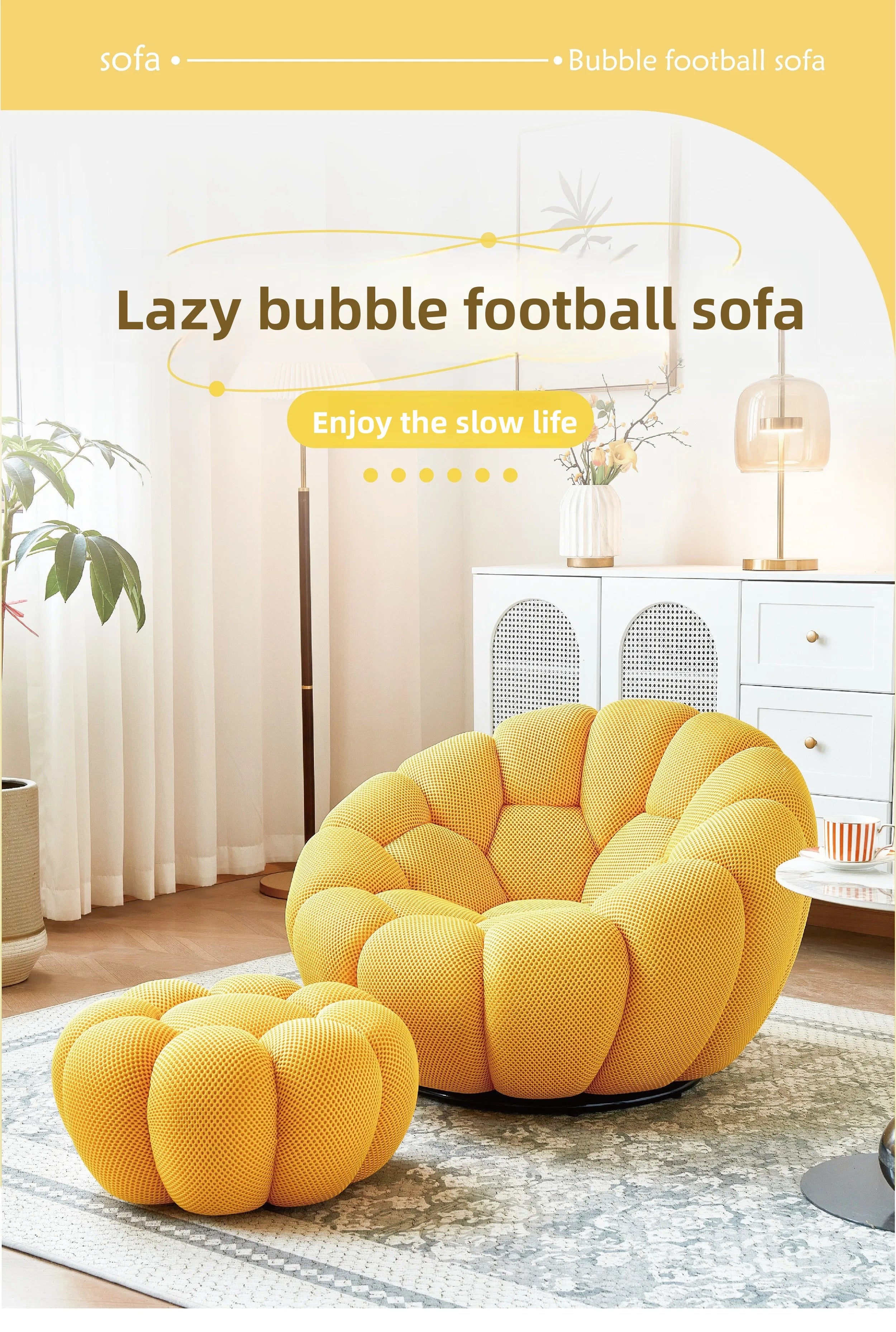 Single Seat Sofa Balcony and Bedroom, Rotatable