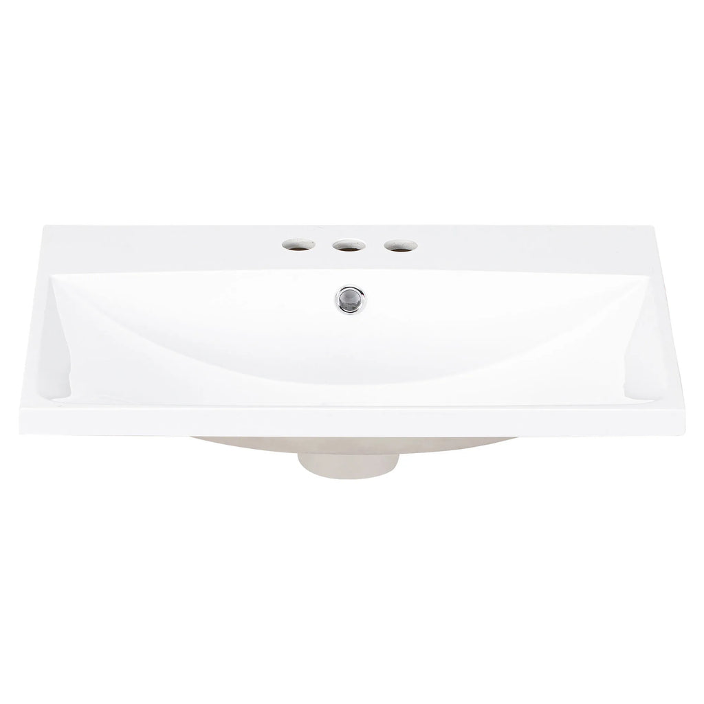 24-Inch Single Basin 



24" Single Basin Vanity Resin Top Only, 3 Faucet Hole