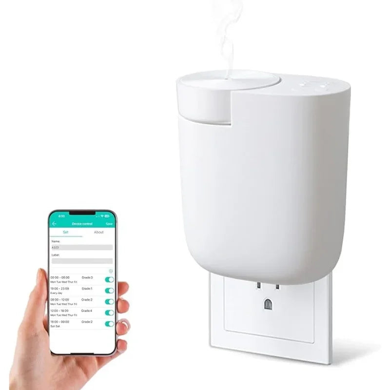 Plug-In Diffuser, Timer Control, Scent Intensity Button, Bluetooth APP