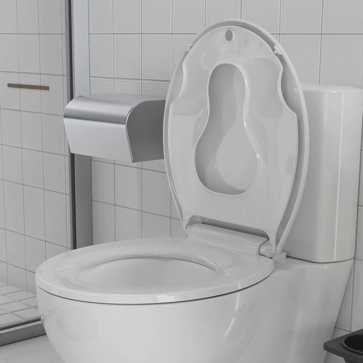 Elongated Toilet Seat, Quick Release-Attach, Soft Close
