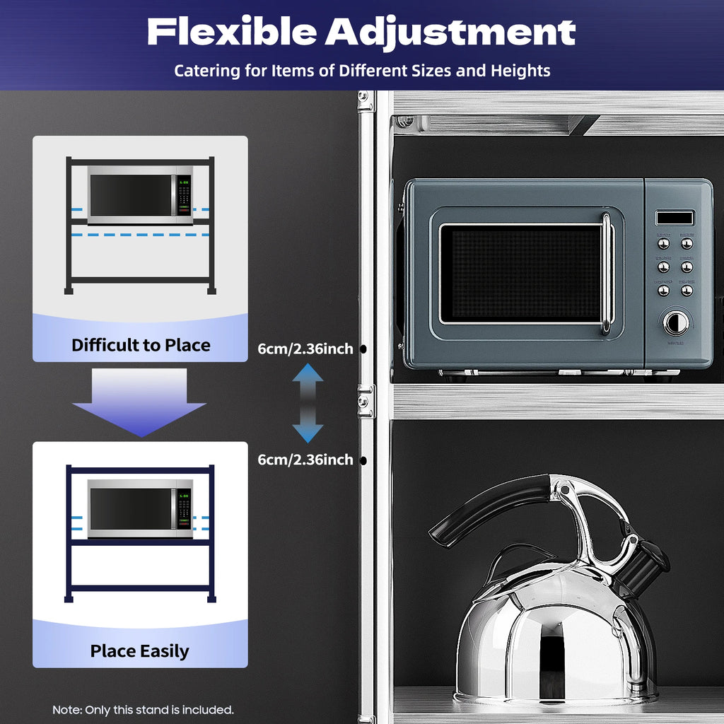Stainless Steel Storage Rack,3-Tier Multi-functional Shelf