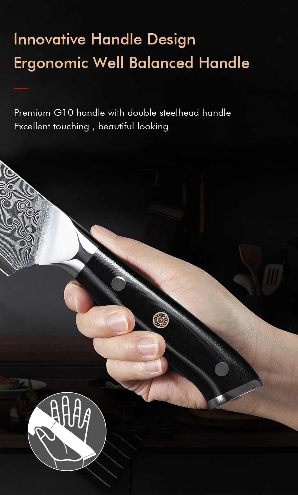 5" 67 Layer Damascus Steel Peeling, Vegetable Knife