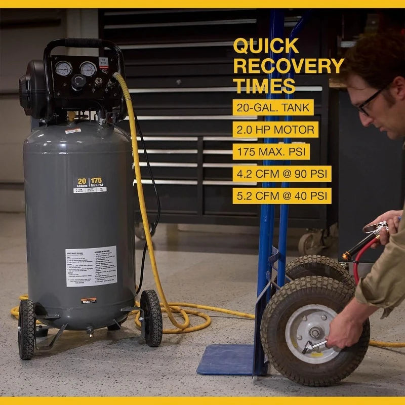 20-Gallon Air Compressor, 2 HP, 175 PSI